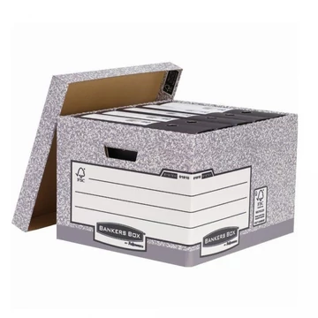 Archiváló konténer, karton, nagy, Fellowes® Bankers Box System, 10 db/csomag, Archiváló konténer, karton, nagy, Fellowes® Bankers Box System, 10 db/csomag,