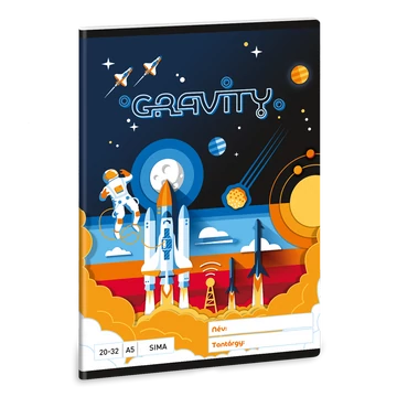 Füzet iskolai A5, 32lap, sima 20-32 Ars Una GRAVITY 10db/csomag