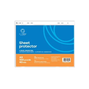 Genotherm lefűzhető, A5, 40 micron narancsos Bluering® 100 db/csomag, Genotherm lefűzhető, A5, 40 micron narancsos Bluering® 100 db/csomag,
