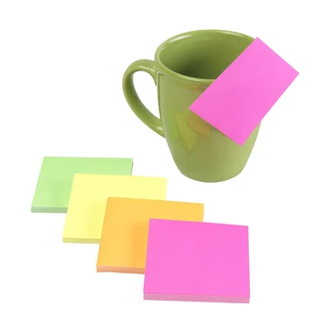 Jegyzettömb, ragasztó nélkül tapadó, 75x75mm, 100lap, Static, neon zöld Jegyzettömb, ragasztó nélkül tapadó, 75x75mm, 100lap, Static, neon zöld