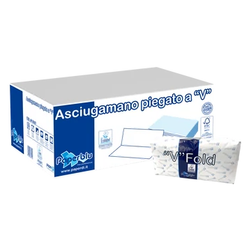 Kéztörlő 2 rétegű V hajtogatású 100 % cellulóz 210 lap/csomag 15 csomag/karton Paperdi_AV81621 fehér