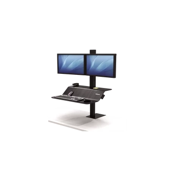 Munkaállomás ülő-álló, Fellowes® Lotus VE, két monitorhoz Munkaállomás ülő-álló, Fellowes® Lotus VE, két monitorhoz
