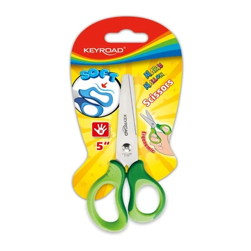 Olló 13 cm tompa fejű Keyroad Soft Grip vegyes színek Olló 13 cm tompa fejű Keyroad Soft Grip vegyes színek
