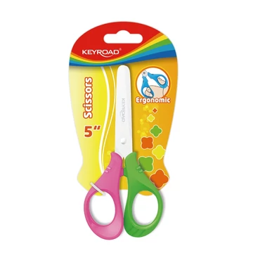 Olló 13 cm tompa fejű Keyroad Start zöld rózsaszín Olló 13 cm tompa fejű Keyroad Start zöld rózsaszín