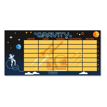 Órarend egylapos fiús, Ars Una GRAVITY 25db/csomag