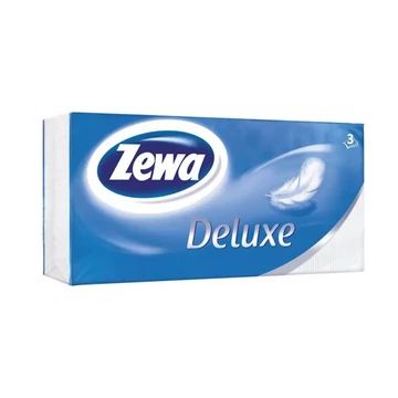 Papírzsebkendő 3 rétegű 90 db/csomag Zewa Deluxe illatmentes Papírzsebkendő 3 rétegű 90 db/csomag Zewa Deluxe illatmentes