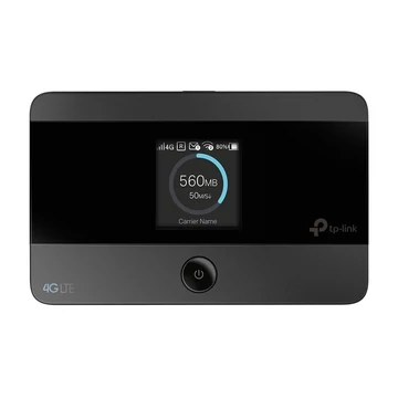 Router TP-LINK M7350 WIFI hordozható (HOTSPOT, 150 Mbps, Dualband, 3G/4G LTE + SIM+microSD aljzat) fekete
