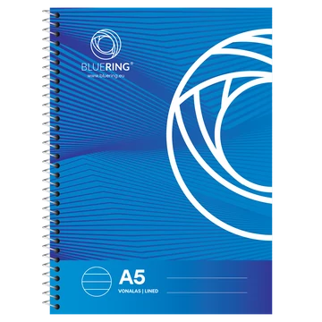 Spirálfüzet A5, 70lap Bluering® vonalas