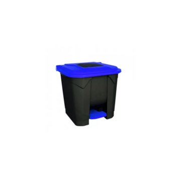 Szemetes kuka pedálos műanyag 30 literes fekete/kék UP200K