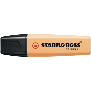 Szövegkiemelő 2-5mm, vágott hegyű, STABILO Boss original Pastel fakó narancs