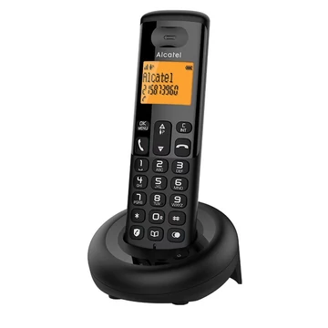 Telefonkészülék ALCATEL E160 (vezeték nélküli, kijelző, DECT) fekete Telefonkészülék ALCATEL E160 (vezeték nélküli, kijelző, DECT) fekete