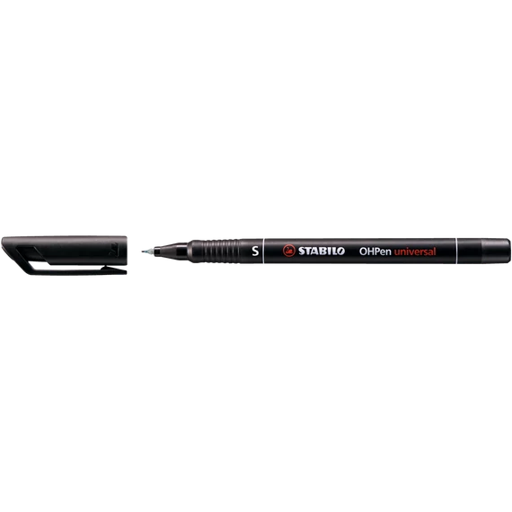 Alkoholos marker 0,4mm, STABILO OHPen S fekete