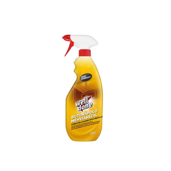 Bútorápoló szórófejes 750 ml méhviasszal Well Done