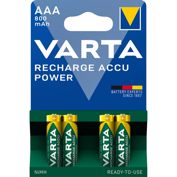 Elem tölthető akku AAA mikro 800 mAH Power 4 db/csomag, Varta