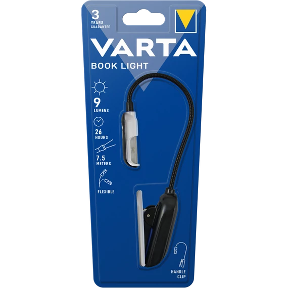 Elemlámpa olvasó lámpa, Book Light Varta