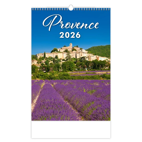 Falinaptár képes 315 x 450 mm, fehér lapokkal Provence Dayliner 2026.