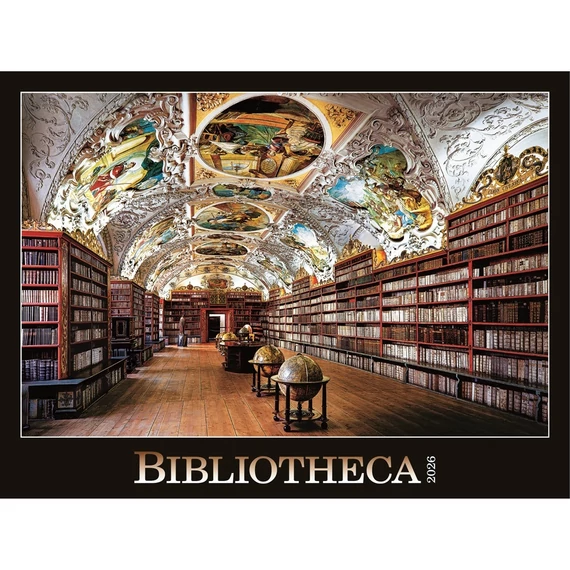 Falinaptár képes 420 × 560 mm, fehér lapokkal Bibliotheca Dayliner 2026.