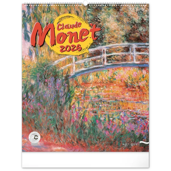 Falinaptár képes  480×560mm Claude Monet  Realsystem 2026.