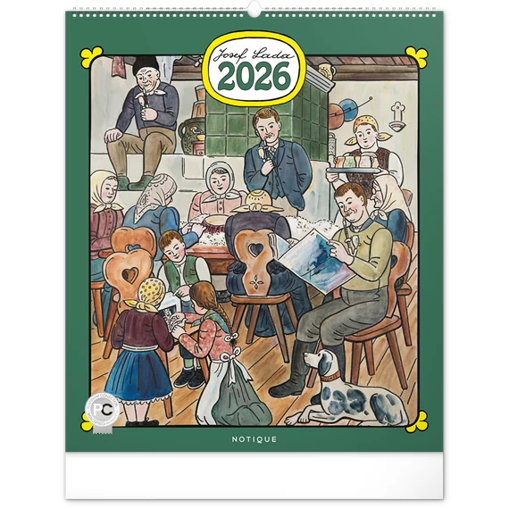 Falinaptár képes  480×560mm Josef Lada  Realsystem 2026.