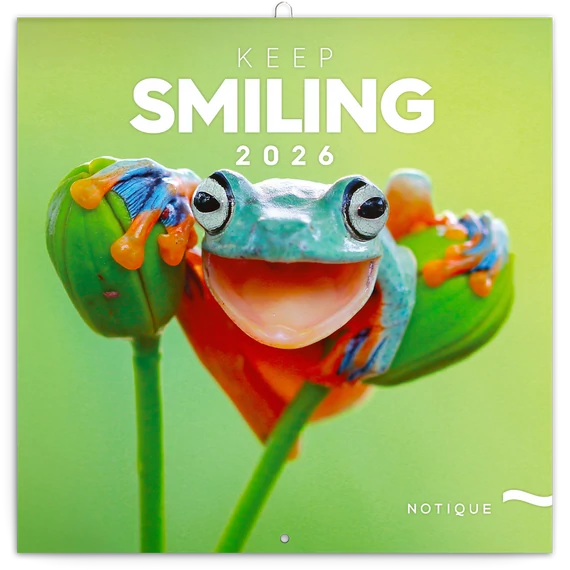 Falinaptár képes lemeznaptár 300x300mm, Keep Smiling Realsystem 2026.