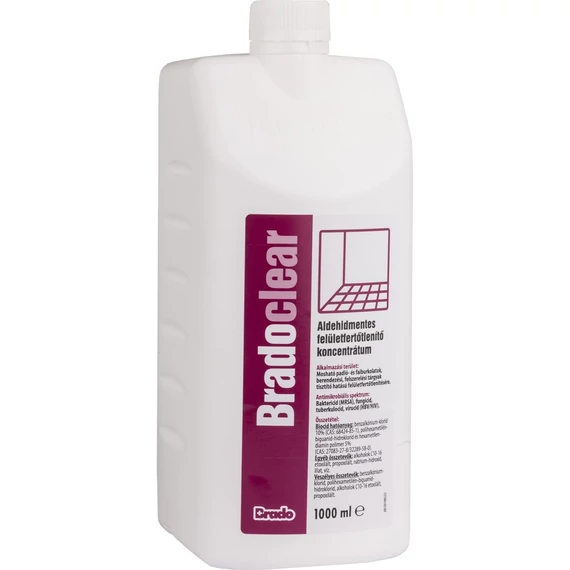 Felületfertőtlenítő koncentrátum aldehidmentes 1 liter BradoClear 22