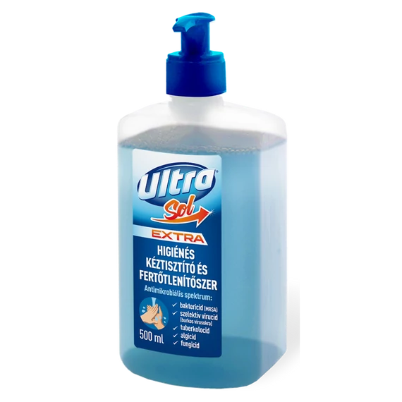Folyékony szappan pumpás 500 ml fertőtlenítő hatással Ultra Sol Extra