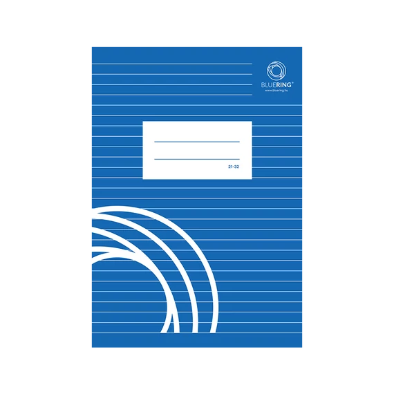 Füzet iskolai A5, 32lap, vonalas 21-32 4-8 osztályos Bluering®