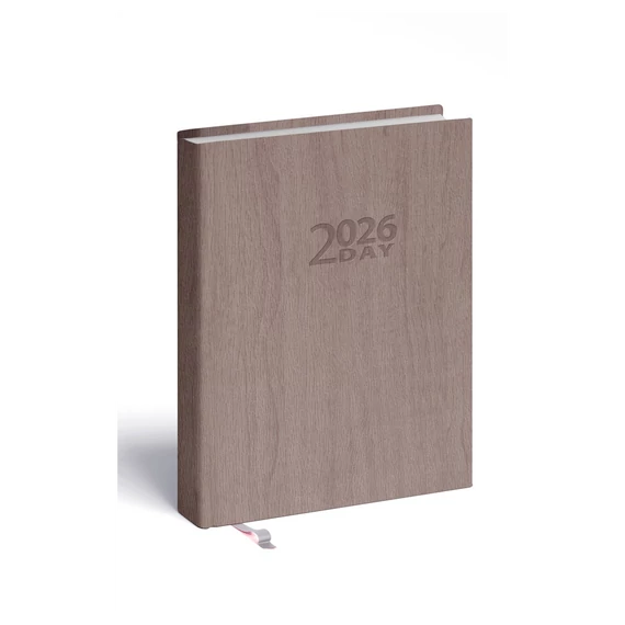 Határidőnapló 2day B/6, kétnapos beosztás + jegyzetlap drapp Realsystem 2026.