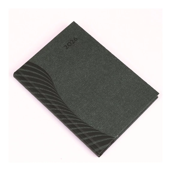 Határidőnapló Amigo A/5, napi fehér lapokkal zöld Realsystem 2026.