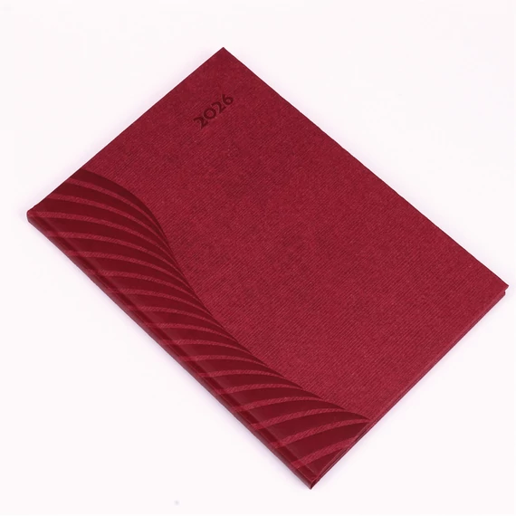 Határidőnapló Amigo B/5, heti fehér lapokkal bordó Realsystem 2026.