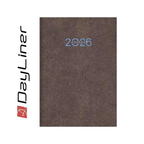 Határidőnapló Animal A5 napi, fehér lapokkal Grizzly szürkésbarna Dayliner 2026.