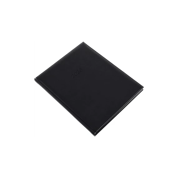 Határidőnapló Bolero A/4S, heti krémszínű lapokkal fekete Realsystem 2026.