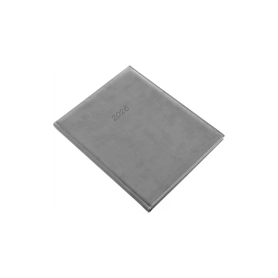 Határidőnapló Bolero A/4S, heti krémszínű lapokkal szürke Realsystem 2026.