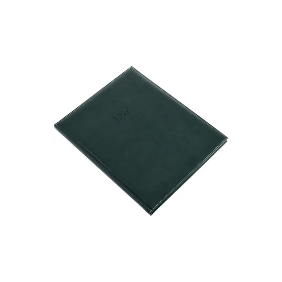 Határidőnapló Bolero A/4S, heti krémszínű lapokkal zöld Realsystem 2026.