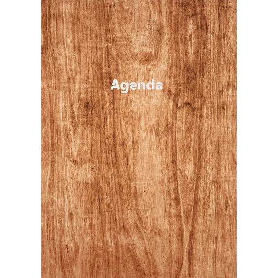 Határidőnapló Colors A5 napi, fehér lapokkal Wood Dayliner 2026.