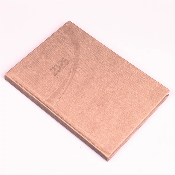 Határidőnapló Fashion A/5, heti fehér lapokkal drapp Realsystem 2026.