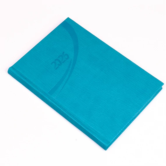 Határidőnapló Fashion A/5, heti fehér lapokkal türkiz Realsystem 2026.