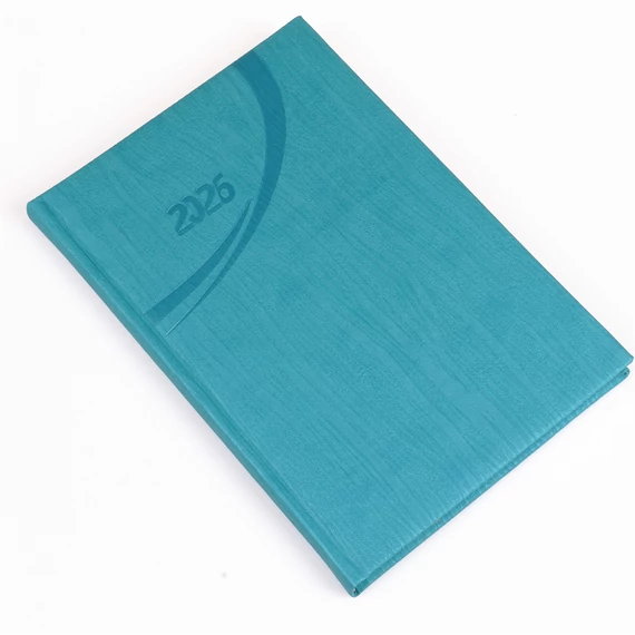 Határidőnapló Fashion B/5 heti + napló fehér lapokkal türkiz Realsystem 2026.