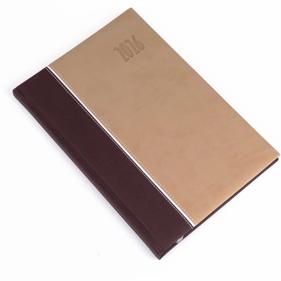 Határidőnapló Kensington B/5, heti fehér lapokkal barna Realsystem 2026.