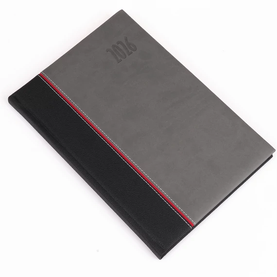 Határidőnapló Kensington B/5, heti fehér lapokkal szürke Realsystem 2026.