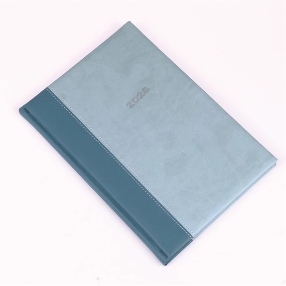 Határidőnapló Linett B/5, heti fehér lapokkal kék-türkiz Realsystem 2026.