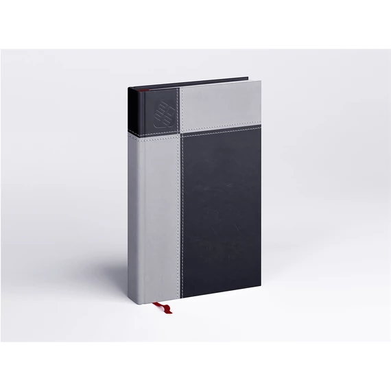 Határidőnapló Prémium M B/5, heti krémszínű lapokkal fekete Realsystem 2026.