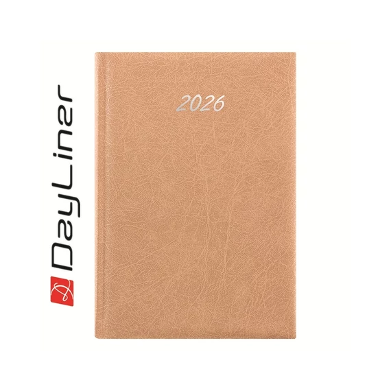 Határidőnapló Rebel B5 heti, krémszínű lapokkal bézs Dayliner 2026.