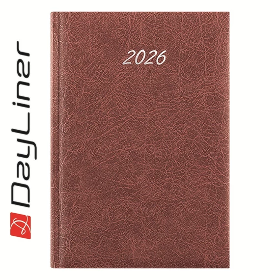 Határidőnapló Rebel B5 heti, krémszínű lapokkal bordó Dayliner 2026.