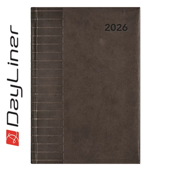 Határidőnapló Tucson B5 heti, fehér lapokkal fekete Dayliner 2026.