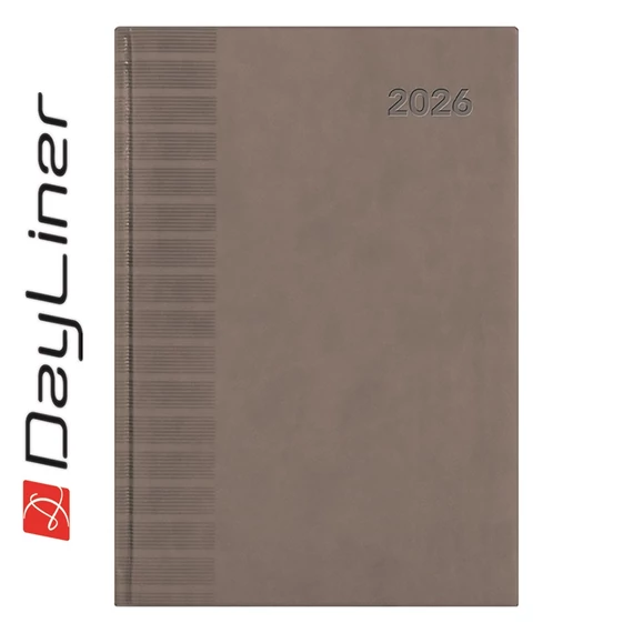 Határidőnapló Tucson B5 heti, fehér lapokkal szürke Dayliner 2026.