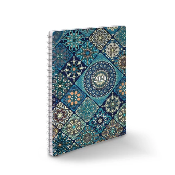 Határidőnapló spirálozott SP1 A/5, heti fehér lapokkal mozaik Realsystem 2026.