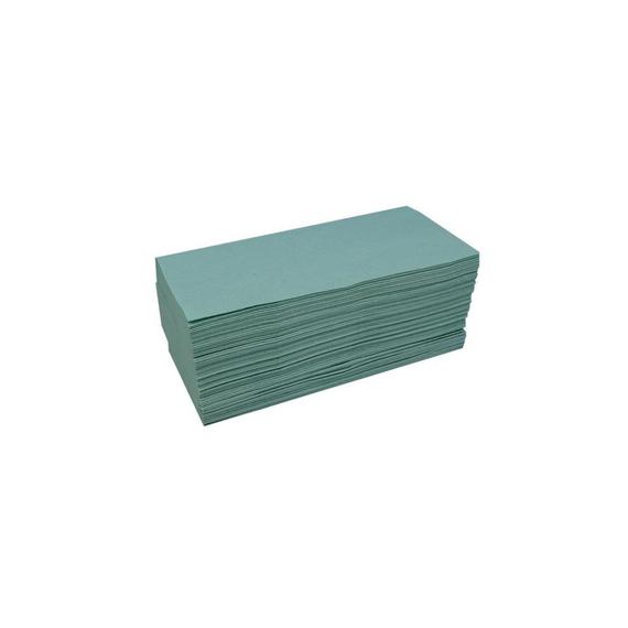 Kéztörlő 1 rétegű, V hajtogatású 250 lap/csomag lapméret: 23x25cm 100% újrahasznosított Bluering® zöld
