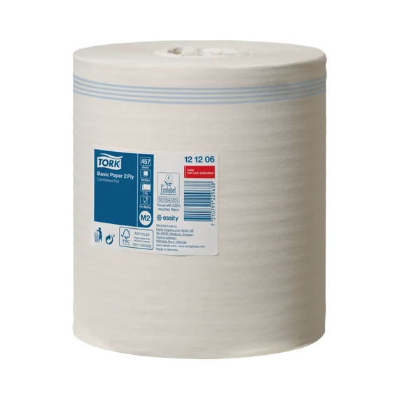 Kéztörlő 2 rétegű tekercses átmérő 20 cm 160 m/tekercs 6 tekercs/karton M2 Universal Tork_121206 fehér