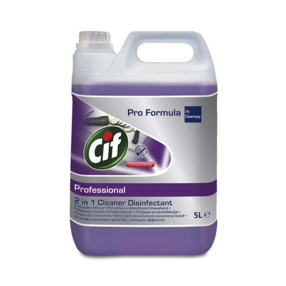 Kombinált kézi általános tisztító- fertőtlenítő és mosogatószer 5 liter 2in1 Cleaner Disinfectant Professional Cif